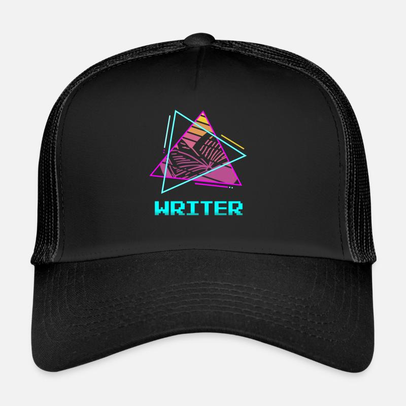 Retro Vintage Writer Professor Book Writing Trucker Cap