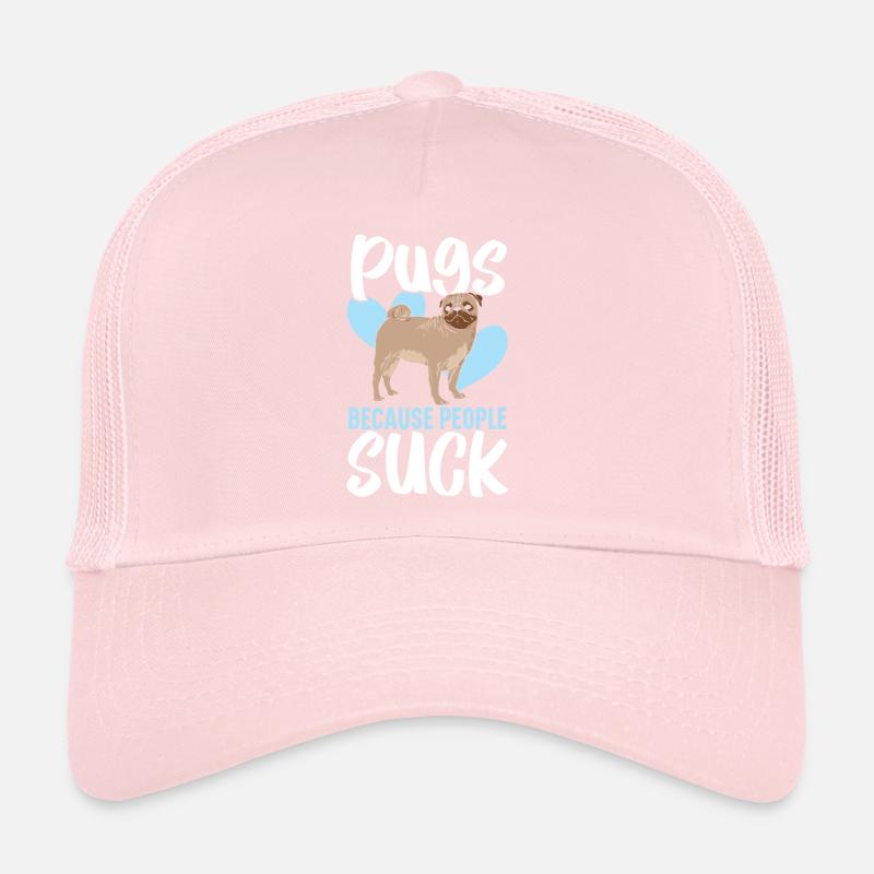 Carlins parce que les gens sucent Carlin Propriétaire Chien Amoureux Casquette trucker 