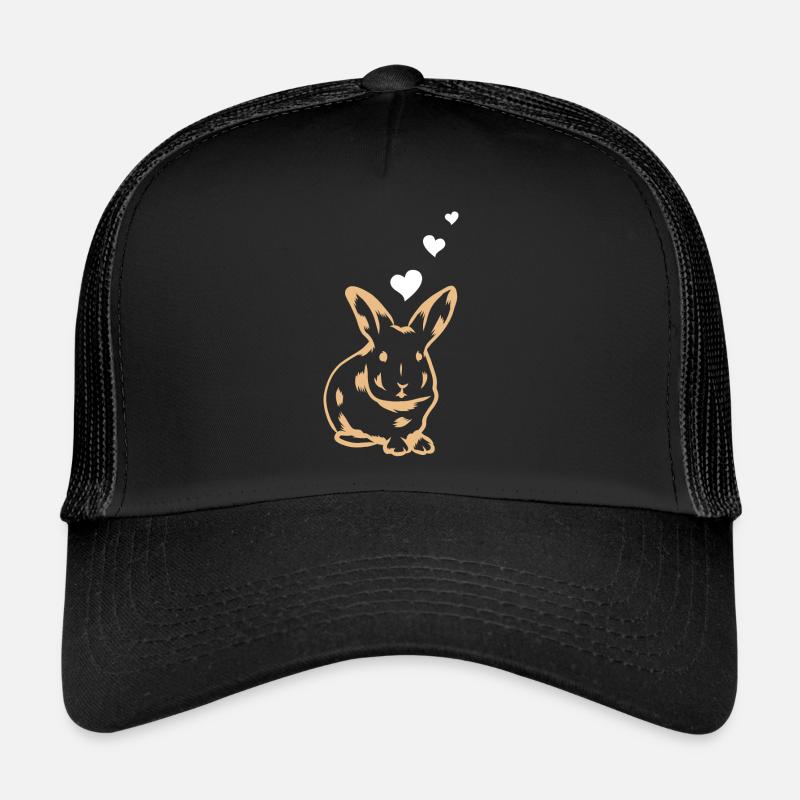 Rabbit Heart Cute Rabbit Hearts - Easter Rabbit Trucker Cap