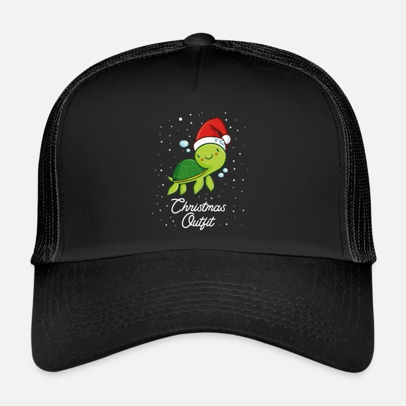 Christmas Outfit Turtle - Trucker Cap - Schwarz/Schwarz