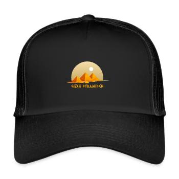 Giza Pyramids Anubis Egypt Souvenir Egypt - Trucker Cap - black/black - Front