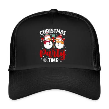 Bonhomme de neige-Noël-Flocon de neige Sankt-Weihn - Casquette trucker  - noir/noir - Devant