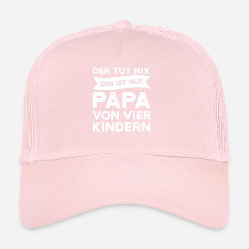 Papa 4 Kinder Vater Geschenk Trucker Cap