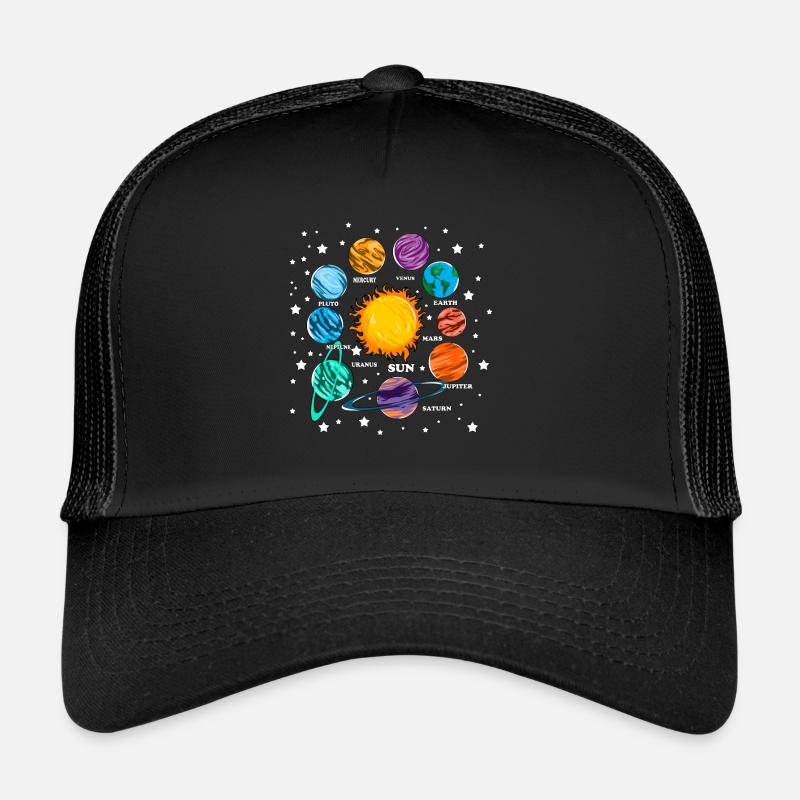 Planets Sun Planetary System Space Space Fan Trucker Cap