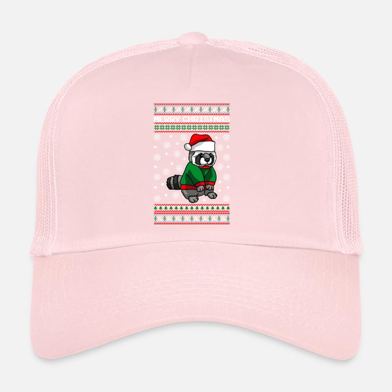 Raton laveur Joyeux Noël Casquette trucker 