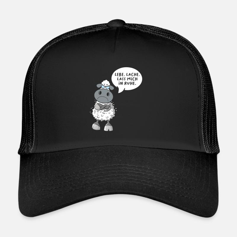 Lebe Lache Lass Mich In Ruhe - Trucker Cap - Schwarz/Schwarz