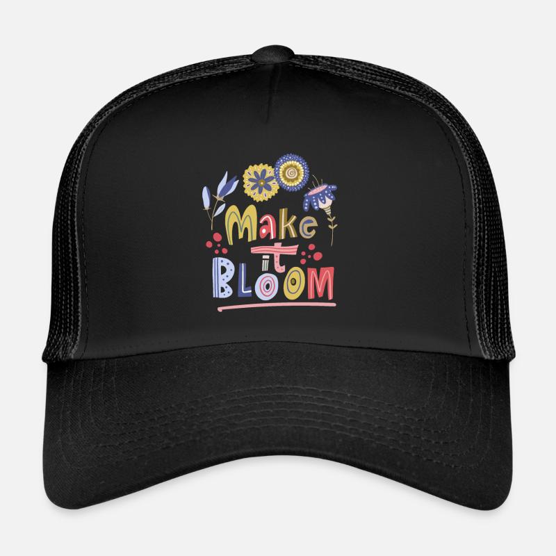 Flower lover saying, typography flower saying Trucker Cap