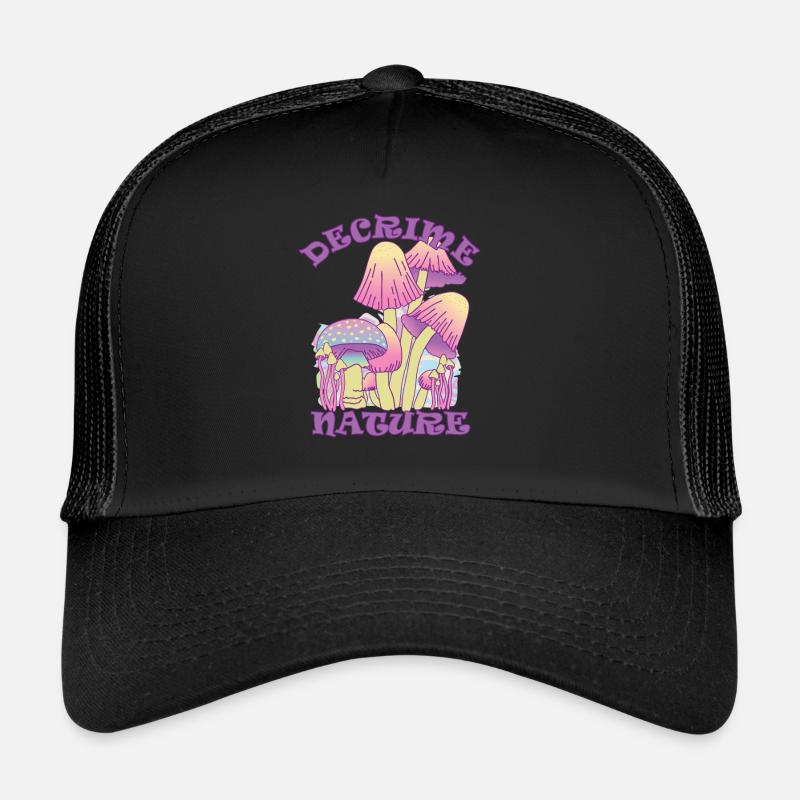 Decrime Nature Colorful Magic Mushroom Trippy Trucker Cap