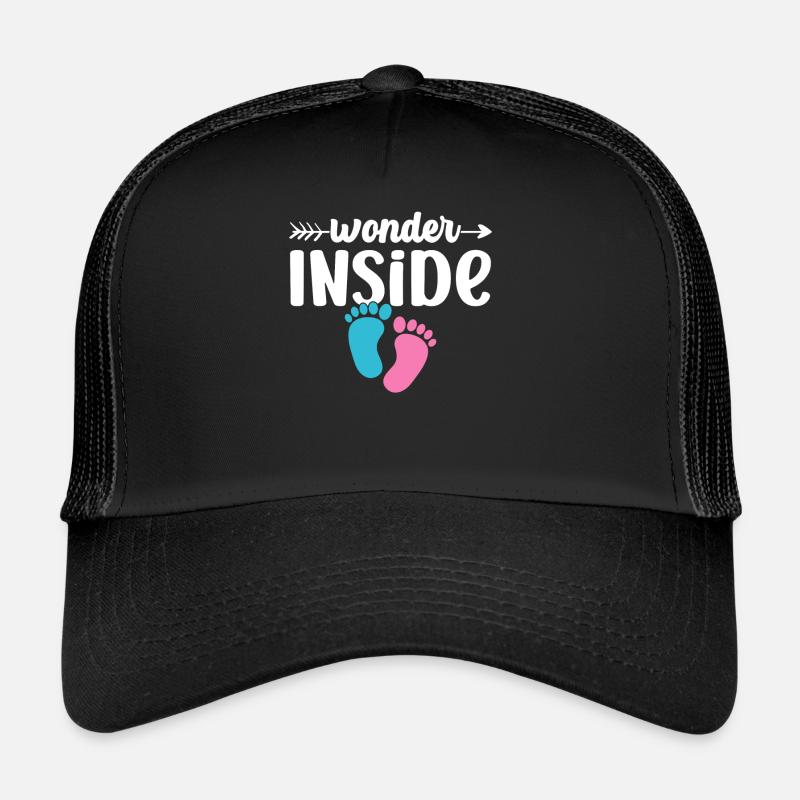 Miracles Inside Baby Inside Cute Pregnant Trucker Cap