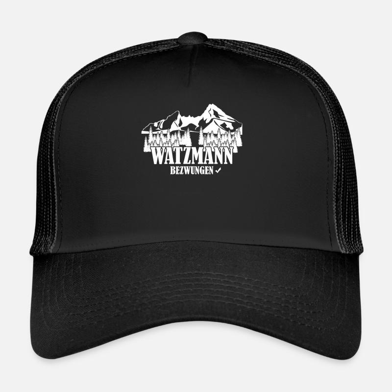 Watzmann Bergsteiger Watzmannmassiv - Trucker Cap - Schwarz/Schwarz