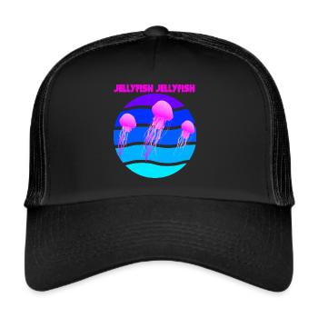 Méduses plongée aquatique vie marine animaux marins - Casquette trucker  - noir/noir - Devant