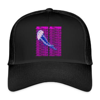 Ocean jellyfish that underwater marine fish - Trucker Cap - black/black - Front