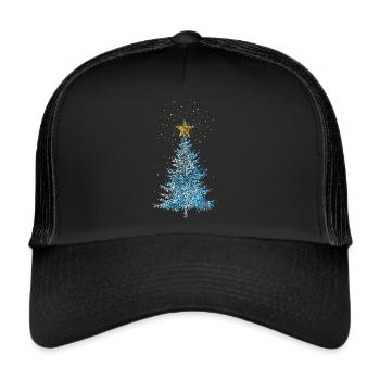 Christmas tree Christmas tree Christmas star stars - Trucker Cap - black/black - Front