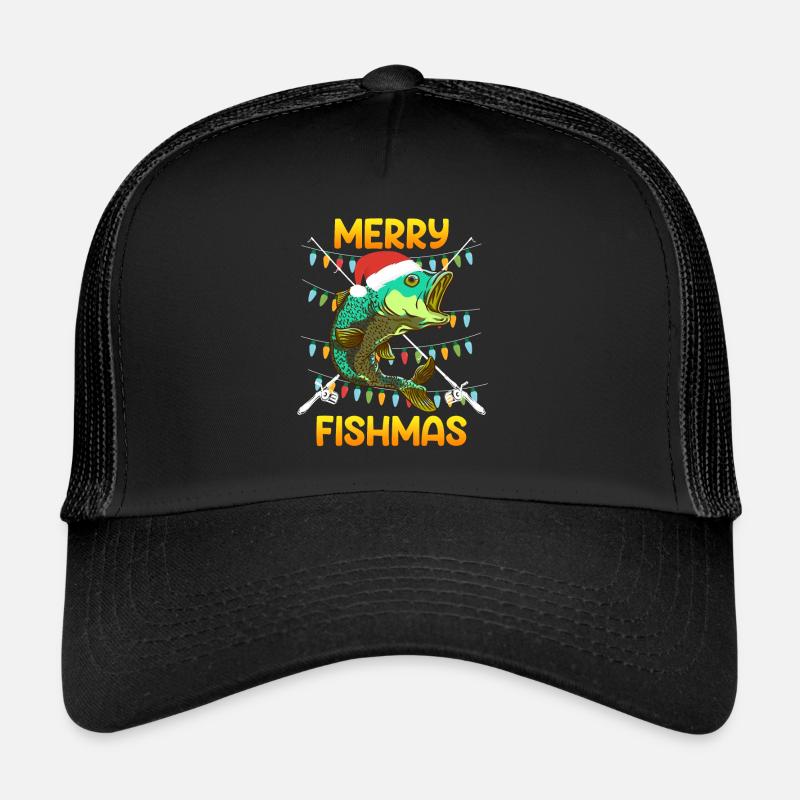 Pêcheur Noël Joyeux poisson Poisson Casquette trucker 