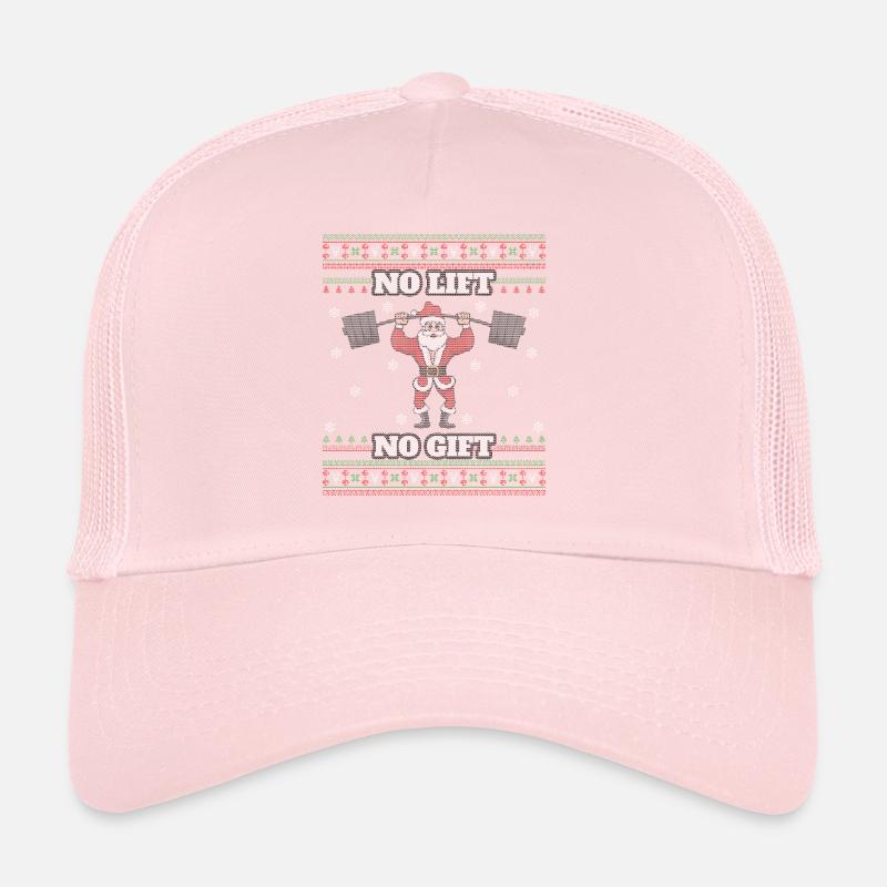 Santa Muscle Exercise Lift Love Ugly Christmas Trucker Cap