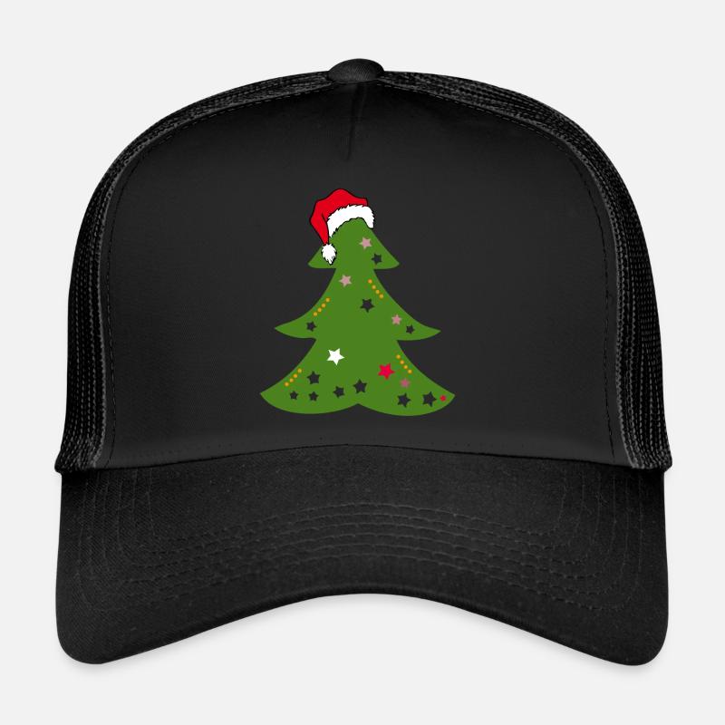 Tannenbaum, Weihnachten - Trucker Cap - Schwarz/Schwarz