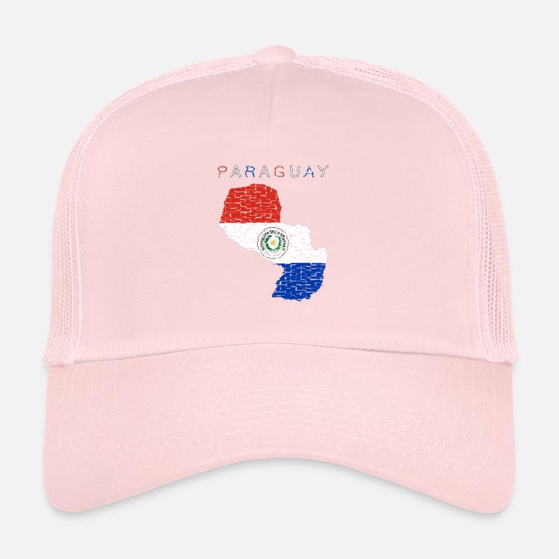 Carte du Paraguay Drapeau Casquette trucker 
