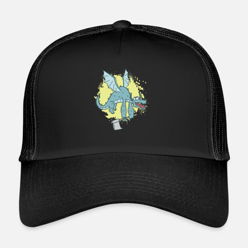 Drôle de dragon avec hache animal mignon Casquette trucker 