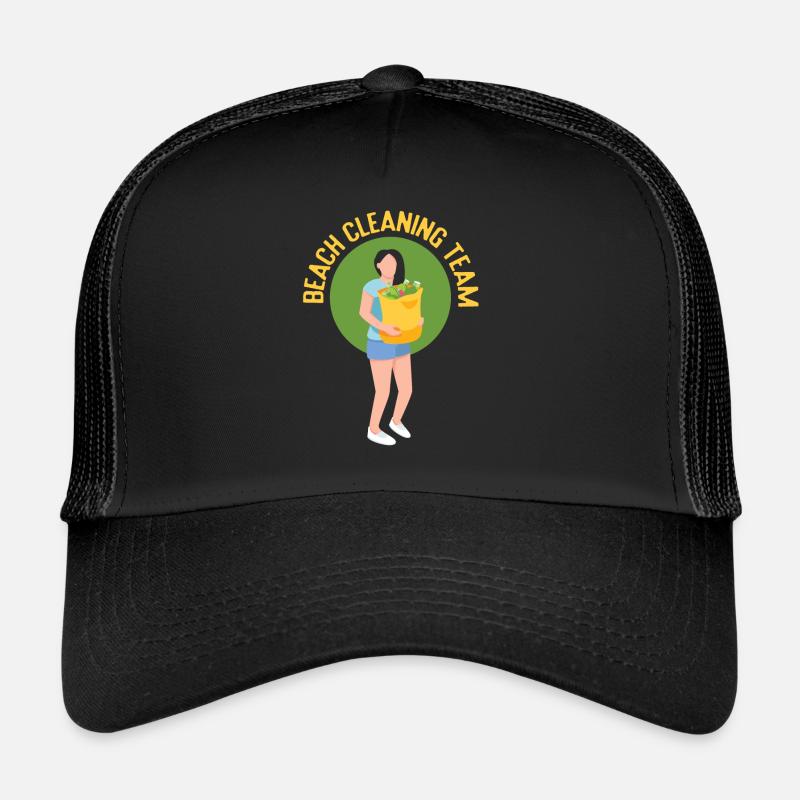 Beach Clean Up Team Beach Beach Cleaning Trucker Cap