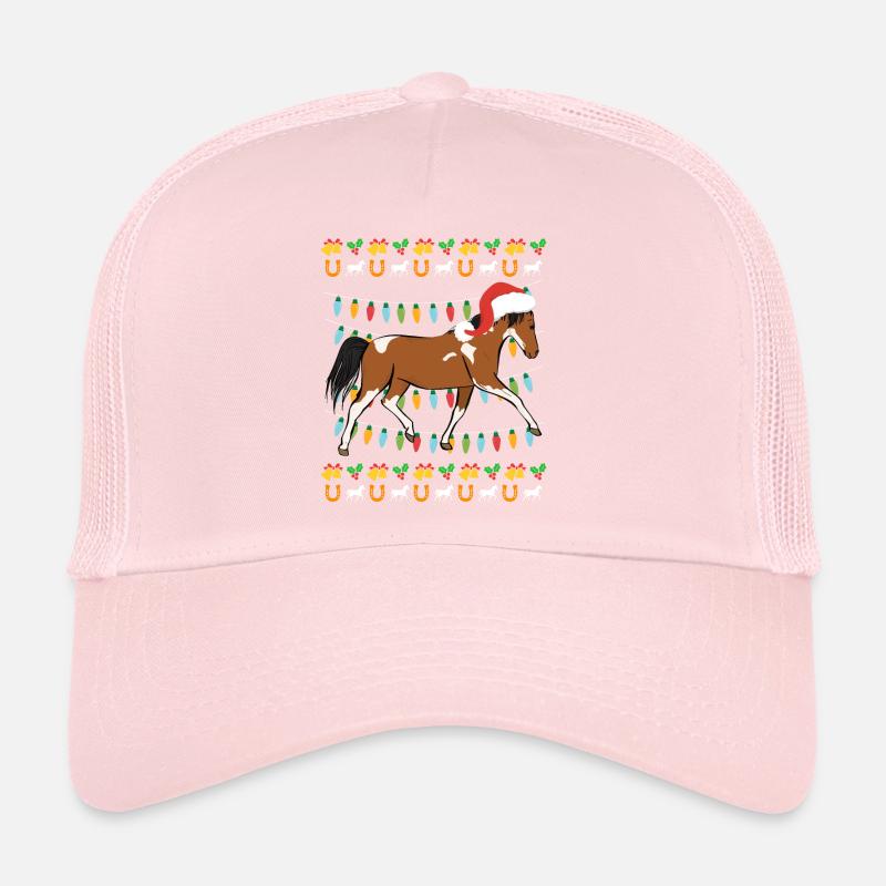 Cavalier de cheval de Noël moche Casquette trucker 