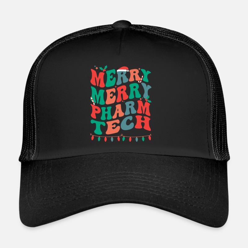 Pharmacy Technologist Christmas Pharmacy Tech Xmas Trucker Cap