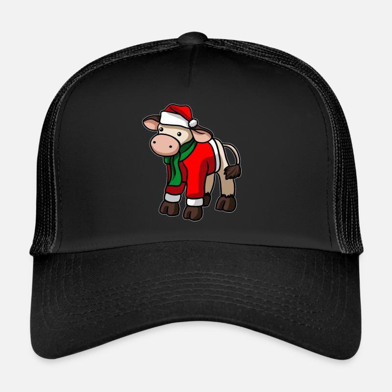 Chapeau de Noël de bœuf de vache Casquette trucker 