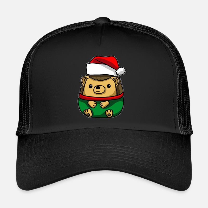 Hérisson avec pull de Noël Casquette trucker 