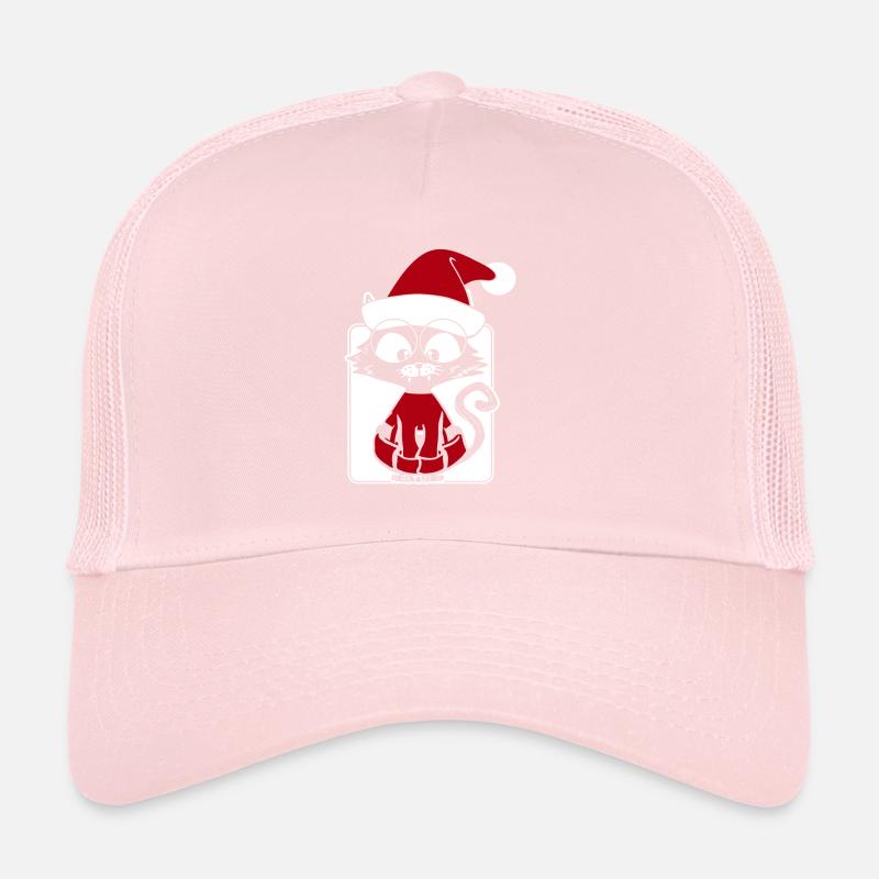 Chat Père Noël Casquette trucker 