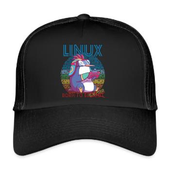 Linux Gamer Born To Be Root Geek Game Programmer A - Trucker Cap - black/black - Front