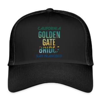 Golden Gate Bridge Souvenir San Francisco Tour in - Trucker Cap - black/black - Front