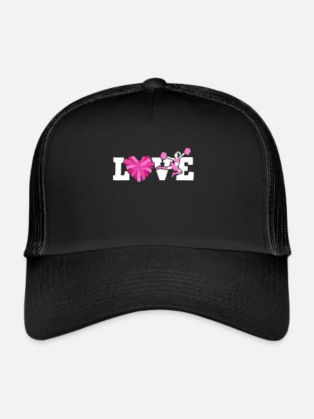 Love Cheerleading Shirt Cheerleaders - Casquette trucker  - noir/noir - Devant
