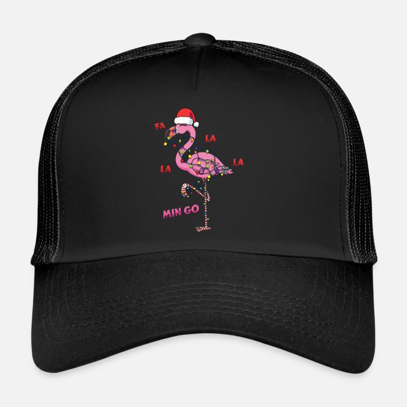 Flamingo Vogel Santa Lustiger Dezember Weihnachten Trucker Cap