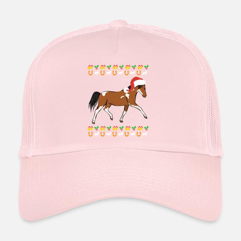 Cavalier de cheval de Noël moche Casquette trucker 