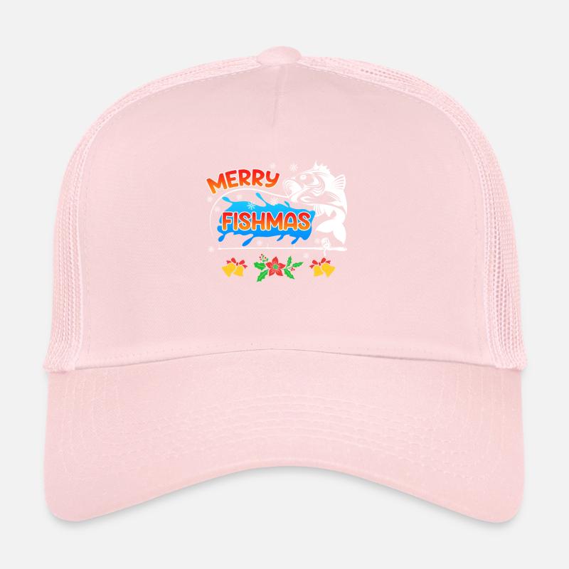 Pêcheur Noël Pêche Joyeux Poissons Casquette trucker 