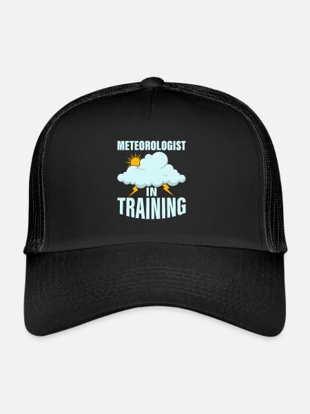 Météorologue en formation Météorologie météorologique - Casquette trucker  - noir/noir - Devant