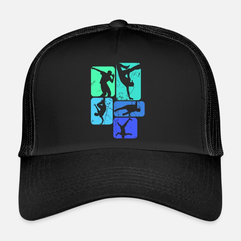 Breakdance breakdancer breakdance enfants garçons - Casquette trucker  - noir/noir