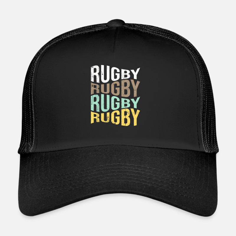rugby - Trucker Cap - Schwarz/Schwarz