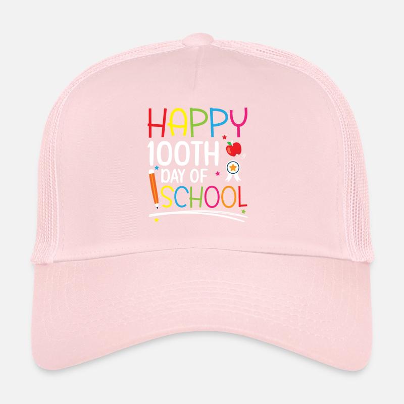 Joyeux 100e jour d’école enseignant élève éducateur Casquette trucker 