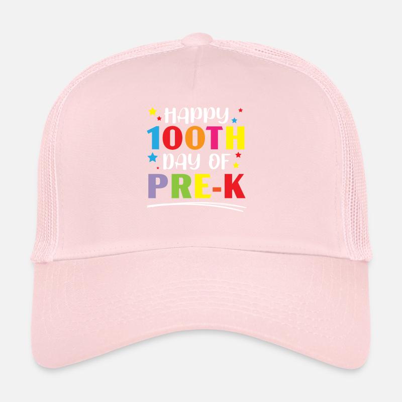 Joyeux 100e jour d’école Pre-K Enseignant Élève Casquette trucker 