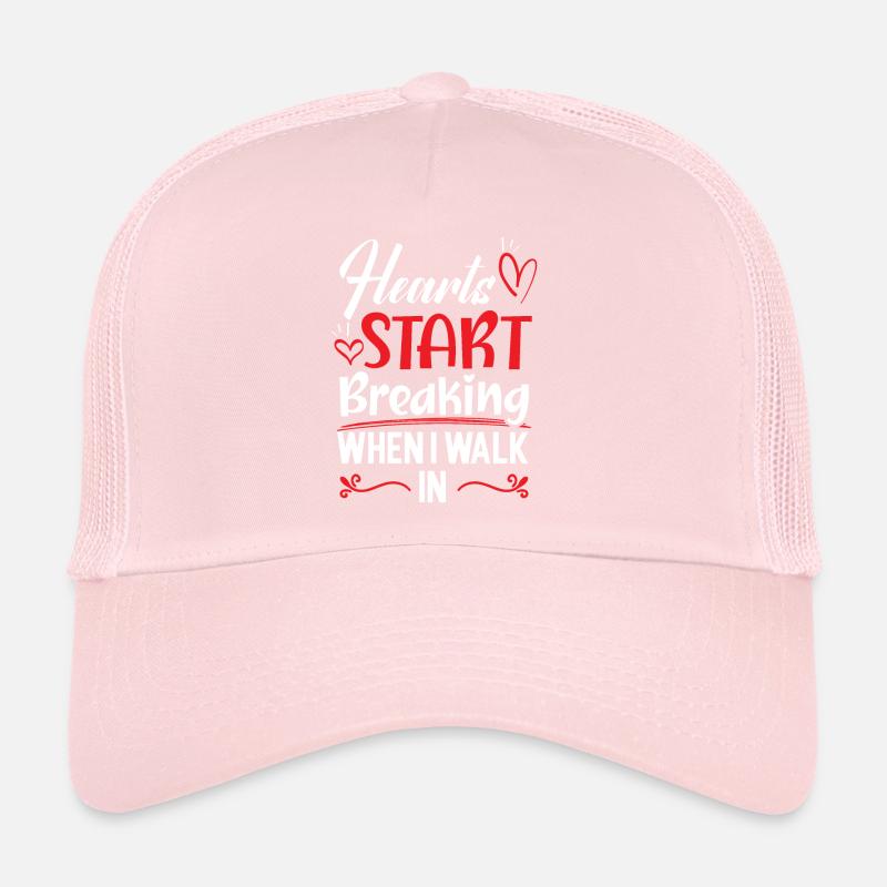 Les cœurs commencent à se briser quand je marche dans la Saint-Valentin Casquette trucker 