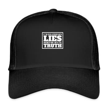 God Jesus Christ Faith Church Bible - Trucker Cap - black/black - Front