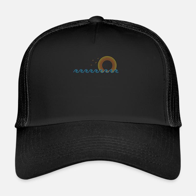Vagues et soleil pour surfer Surf Casquette trucker 