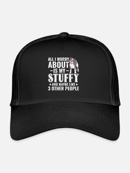 American Staffordshire Bull Terrier Staffy Dog - Trucker Cap - black/black