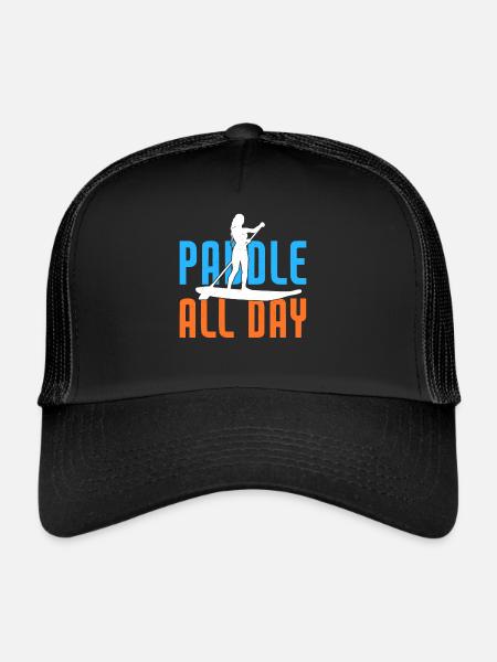 SUP Paddle Board Paddleboard - Casquette trucker  - noir/noir - Devant