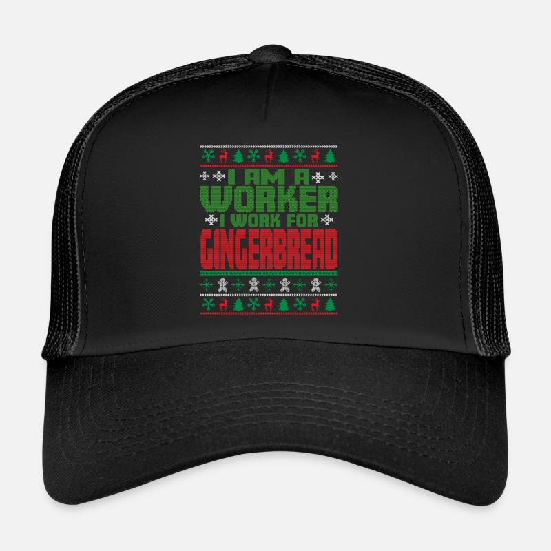 Slogan de Noël des travailleurs Casquette trucker 