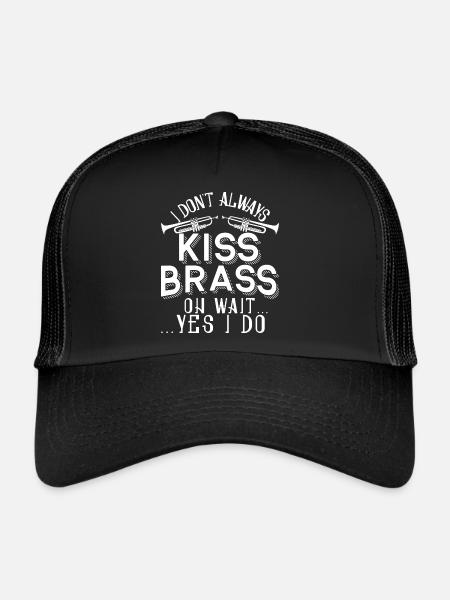 Trumpeter Trumpet Instrument Brass Music - Trucker Cap - black/black - Front