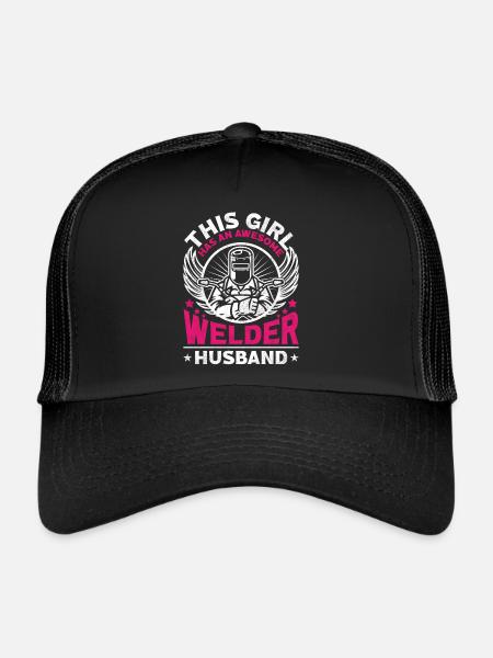 Soudeur Soudeur Femme Mari Ceci - Casquette trucker  - noir/noir - Devant