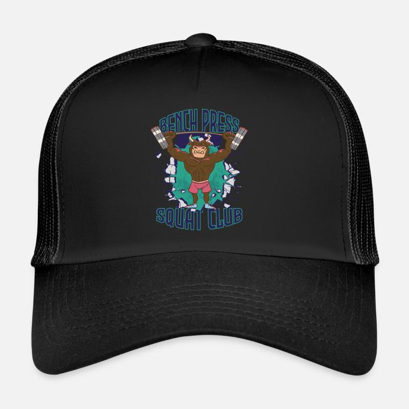 Bench Press Squad Club Bull Workout Entraînement en force Casquette trucker 