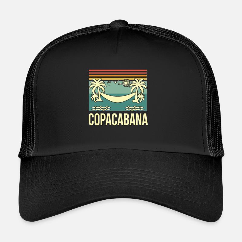Copacabana Rio Palms Summer Beach Sun Brazil Trucker Cap