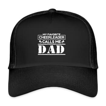 Ma pom-pom girl préférée m’appelle Dad Shirt - Casquette trucker  - noir/noir - Devant